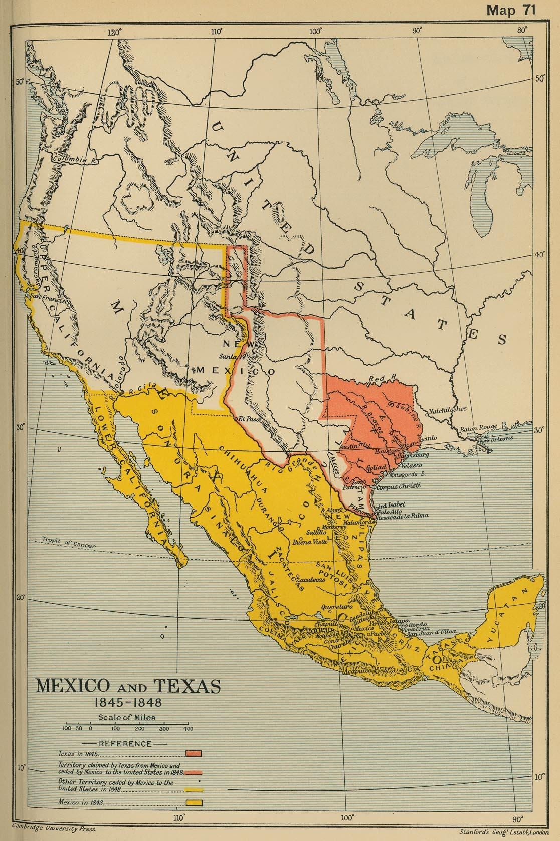 térkép Mexikó 1700