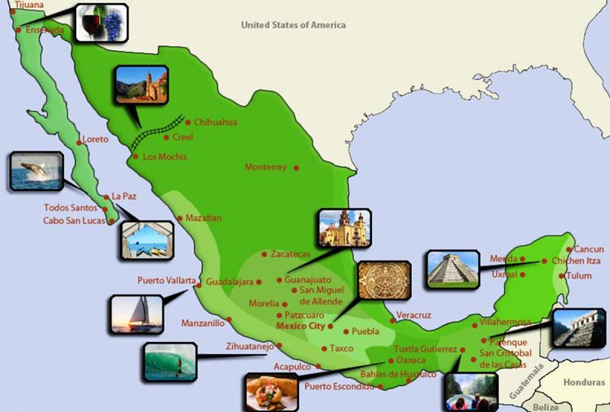 turista térkép Mexikó