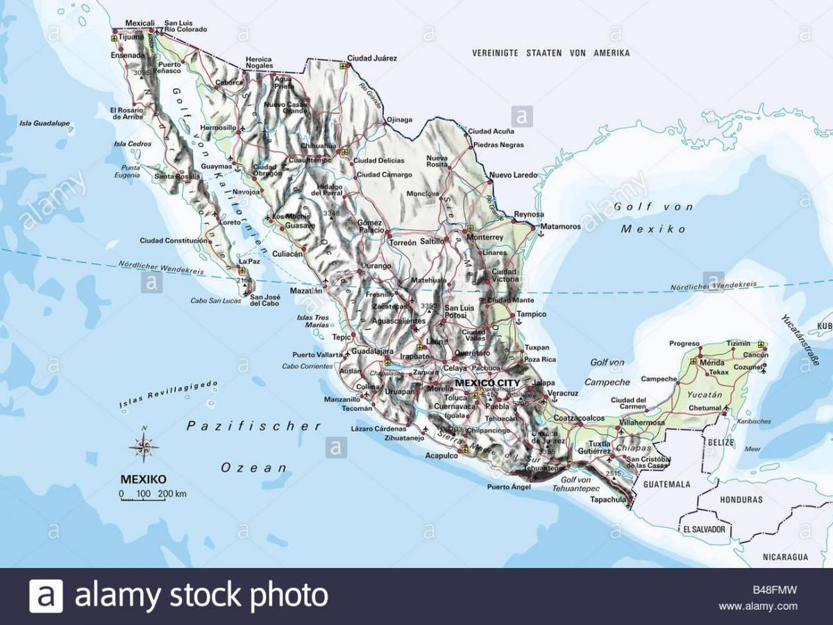 térkép Mexikó óceán