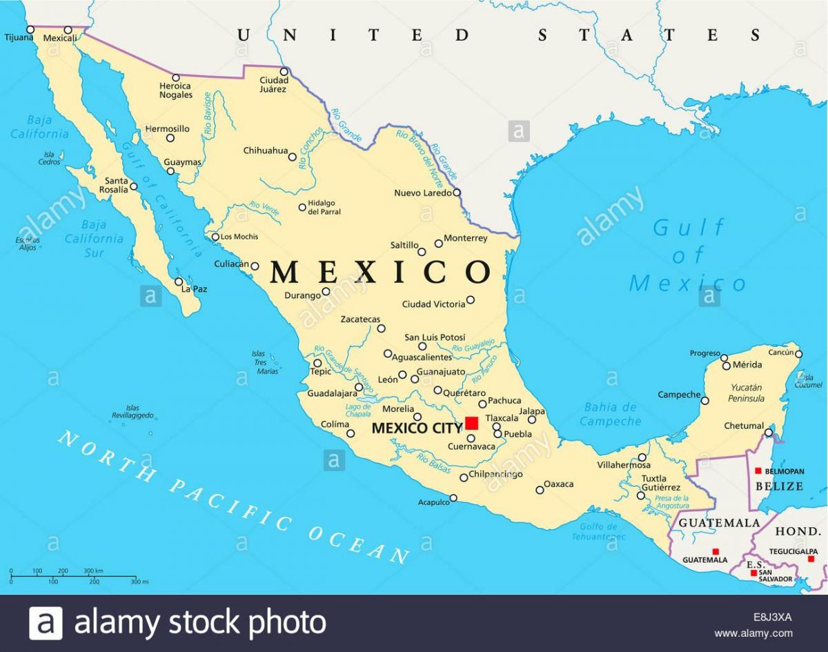Mexikó térkép városok