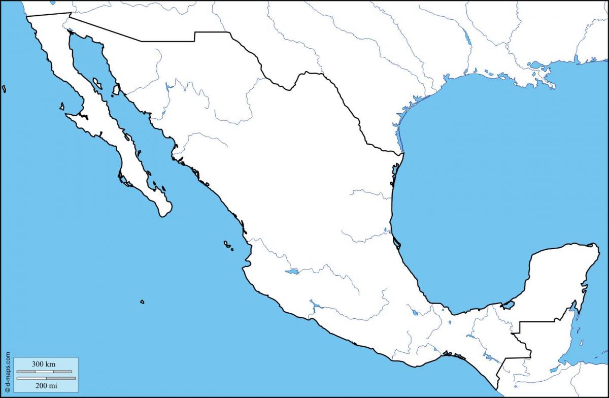 térkép, vázlat, Mexikó