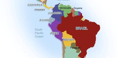 Térkép Mexikó, dél-amerika
