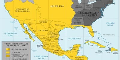 Térkép Mexikó 1800