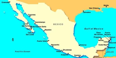 Térkép Mexikó cruise port