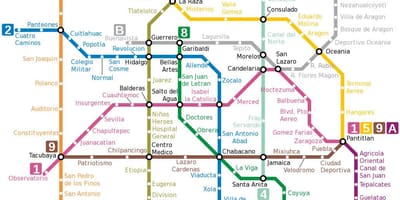 Metró térkép Mexikó