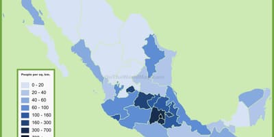 Népsűrűségi térkép Mexikó