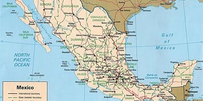 Térkép Mexikó resort városok