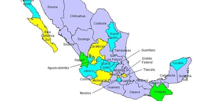 Térkép Mexicos államok