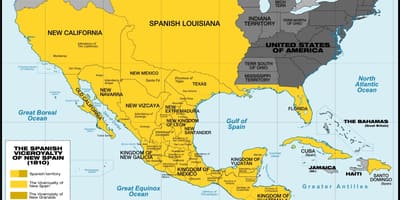 Térkép Mexikó 1800-ban