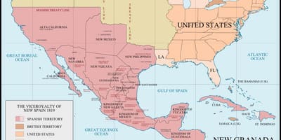 Mexikó 1821 térkép