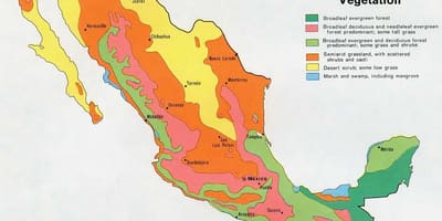 Térkép Mexikó natual forrásokat