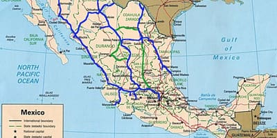 Mexikói vonat térkép