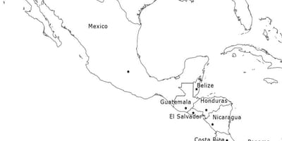 Térkép Mexikó közép-amerika