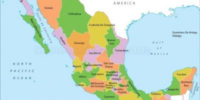 Térkép Mexikói államok
