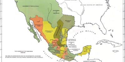 Térkép Mexikó 1821-ben