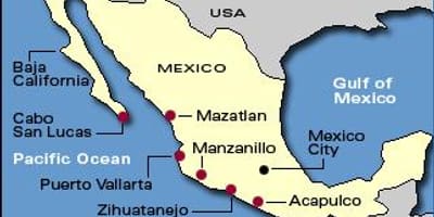Térkép a mexikói riviérán