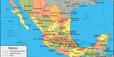 Nyugat-Mexikói térkép